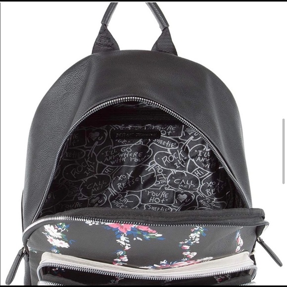 Betsey Johnson 3-D Cat Floral Leather Backpack NWT - Picture 5 of 7
